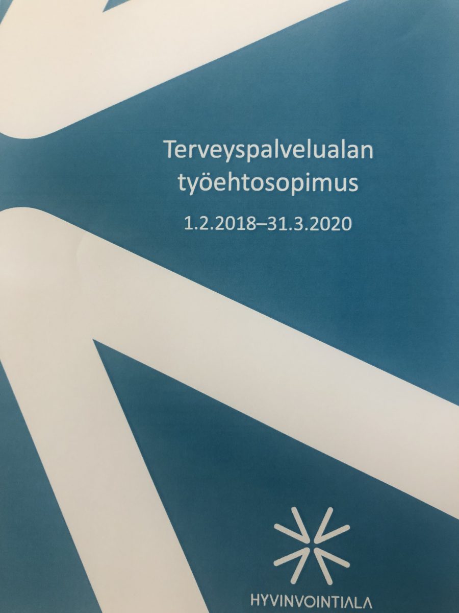 Terveyspalvelualan työehtosopimus ja luottamusmiesten tiedonsaanti